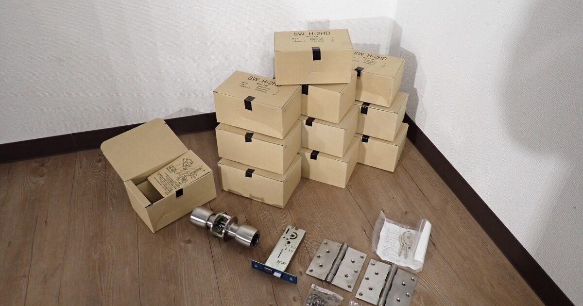 握り玉 miwa SW H-2HD 美和ロック 丁番 丁番取付ビス 錠 セット箱 鍵 ドアノブ 扉 シリンダー 11個セット