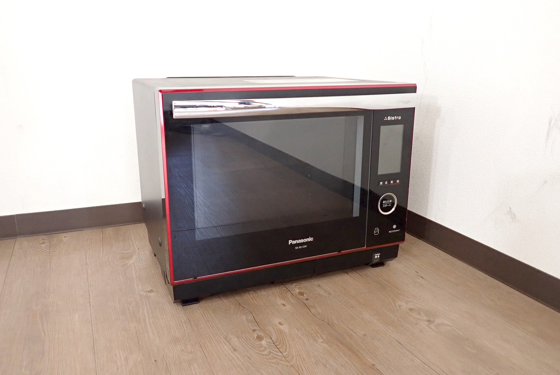 オーブンレンジ Panasonic Bistro NE-BS1200-RK パナソニック ビストロ スチーム 電子レンジ 30L 縦開き フラット 1000W