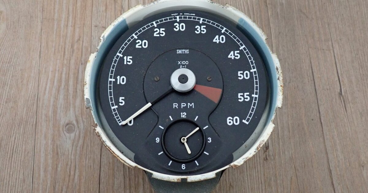 計器 SMITHS タコメーター スミス 回転速度計 2-1 6000回転 RPM MADE IN ENGLAND 丸型 イギリス イングランド 5