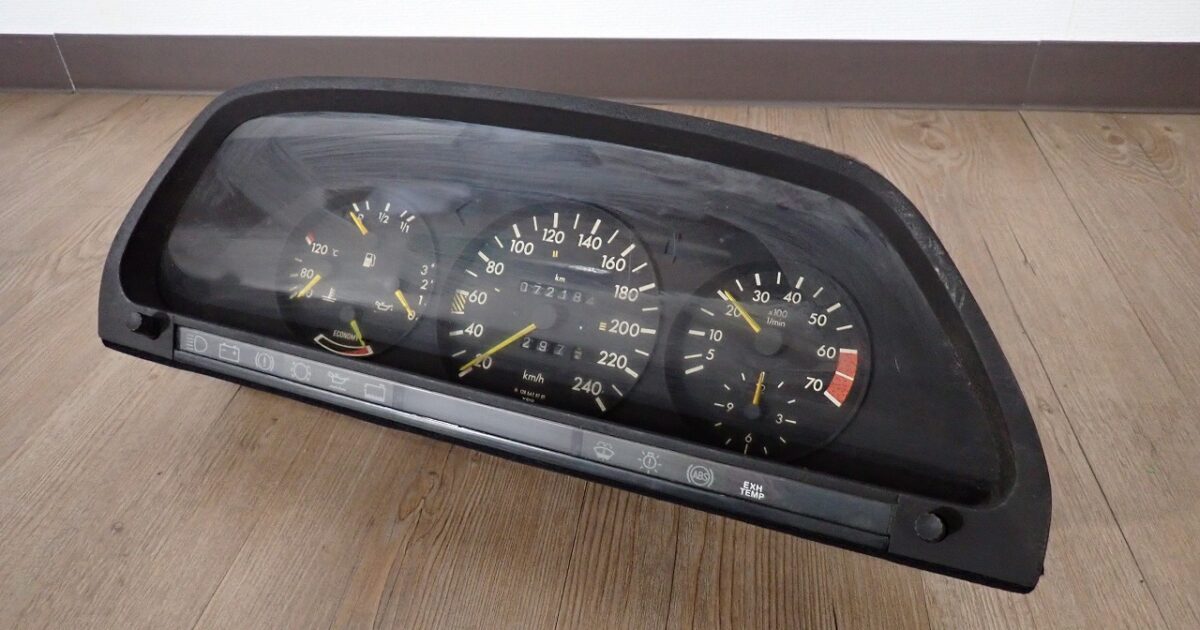 計器 VDO 87001196 Mercedes-Benz SL R129 メルセデスベンツ スピードメーター タコメーター 水温計 時計 ジャンク ドイツ 18