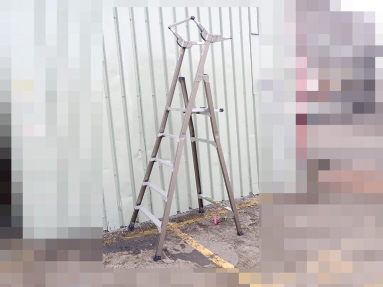 搭載軽量作業台 GOP SGセトー FR アルミ 脚立 墜落防止枠 全高 2418mm 天板高さ1500mm はしご 壁際作業 感知ガード