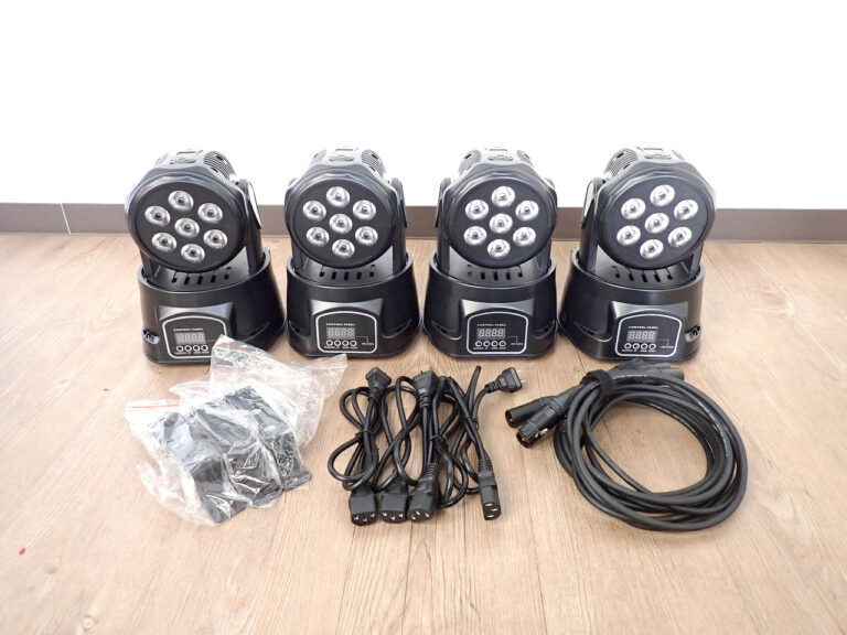 ムービングライト BETOPPER LM70S LED 7x8W RGBW DMX 舞台照明 スポットライト ムービングヘッド ケーブル 4台セット