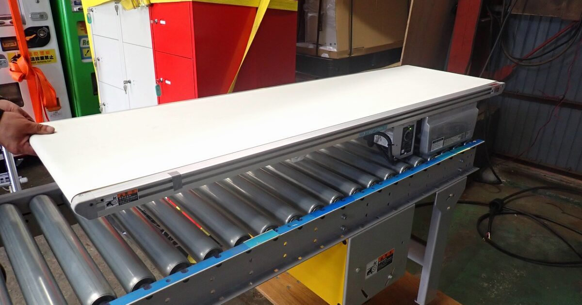 ベルトコンベヤ okura DMG40DR150B13R05Z BELCON mini III オークラ ベルコンミニ3 200V 長さ150cm 幅40cm コンベア