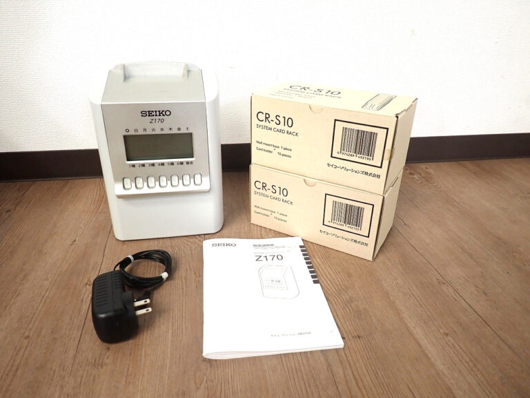 タイムレコーダー SEIKO Z170 セイコー 時間計算 PC取込 CSV システムカードラック CR-S10