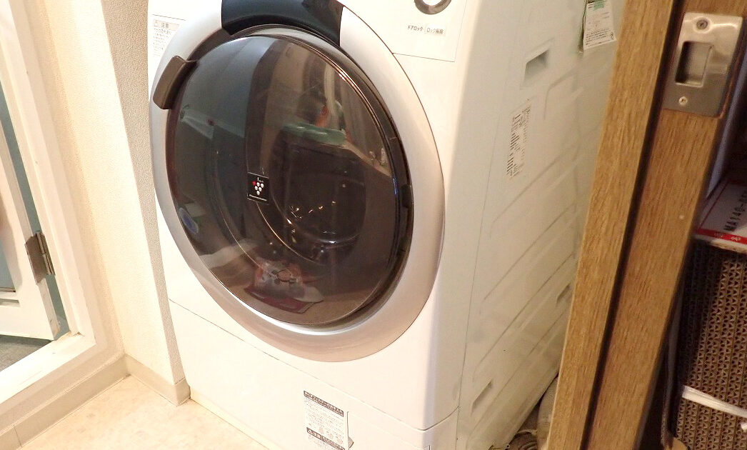 洗濯機 SHARP ES-S70-WR シャープ ドラム式 7kg 乾燥 マンションにも置ける コンパクトタイプ