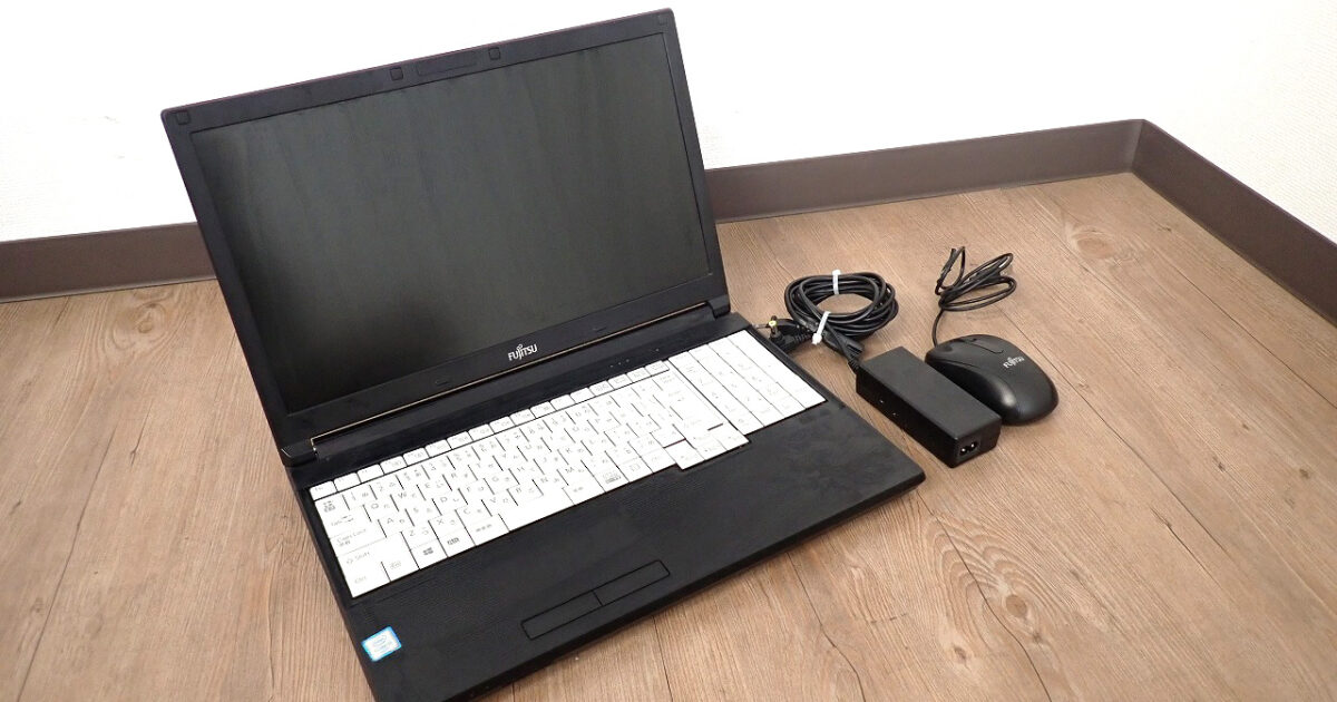 ノートパソコン FUJITSU A576/RX FMVA2004JP 富士通 Win10 Pro Core i3-6006U 2.00GHz HDD500GB メモリ4GB DVD-RAM 15.6型 テンキー