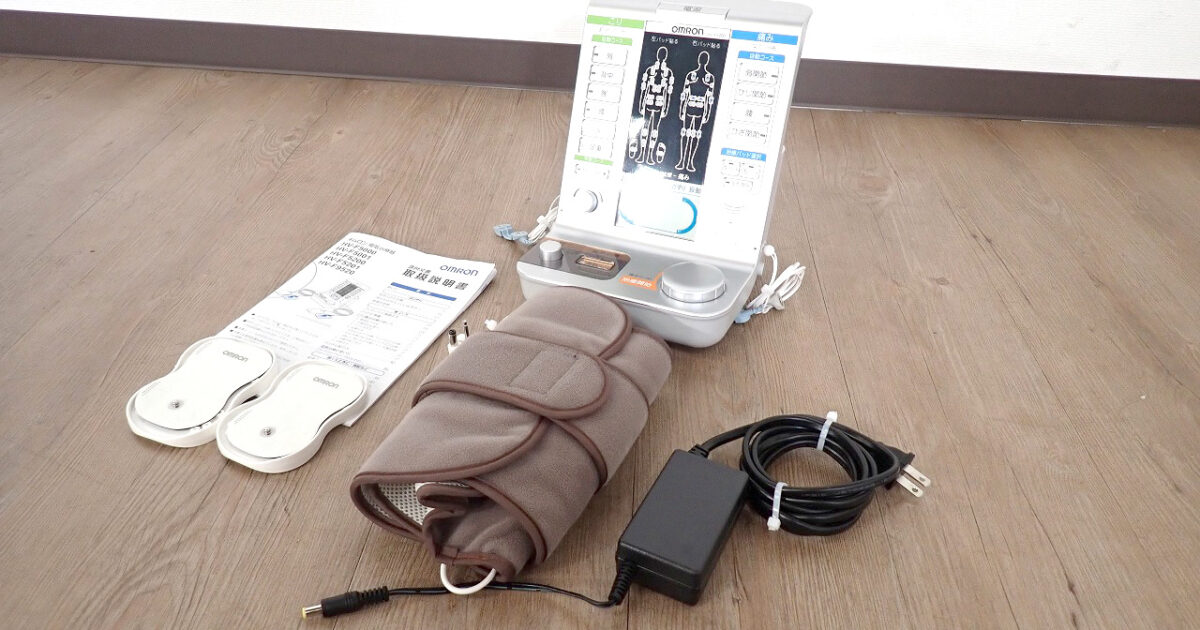 電位治療器 OMRON HV-F5200 オムロン 肩 腕 背中 腰 脚 足裏 たたき もみ おし さすり 振動 20段階調節 低周波 温熱