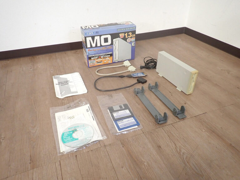 MOディスクドライブ I-O DATA MOF-RM1300 1.3GB アイ・オー・データ 外付け Ultra SCSI SCSI-2 ケーブル ドライバ 付属 ジャンク