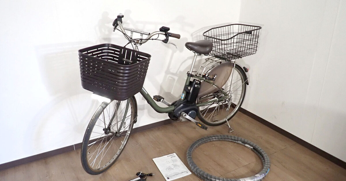 自転車 Panasonic BE-ELD637 パナソニック ビビDX VIVI DX 電動アシスト自転車 26インチ カーキ 緑 電動自転車 2022