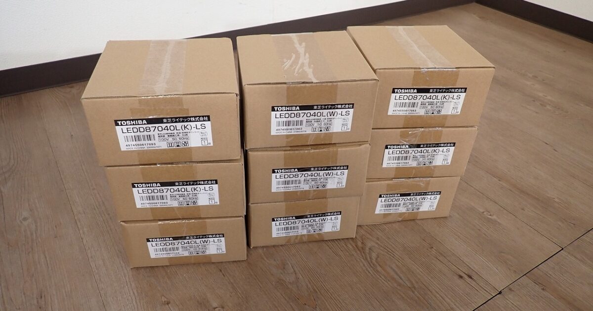 ダウンライト TOSHIBA LEDD87040L(W)-LS 東芝 LED 9個セット 防湿 防雨 照明器具 一般住宅用 埋め込み型 高気密SB形 バージンホワイト