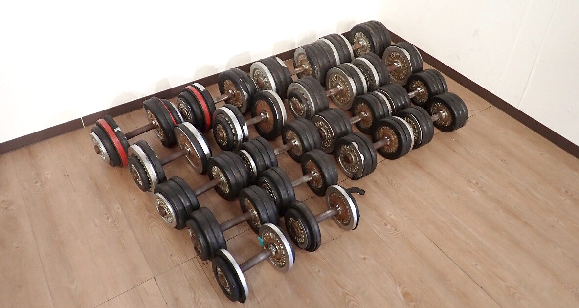 ダンベル TAZAKI タザキ セット 18個 40kg 32.5kg 27.5kg 22.5kg 20kg 14.5kg 12kg 10.5kg 7.5kg 固定式
