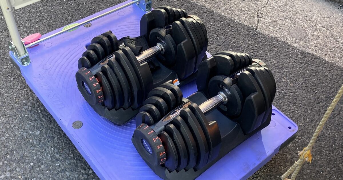 motions モーションズ ダイヤル調整式 可変ダンベル 片方40kg ペア 合計80kg トレーニング プレート