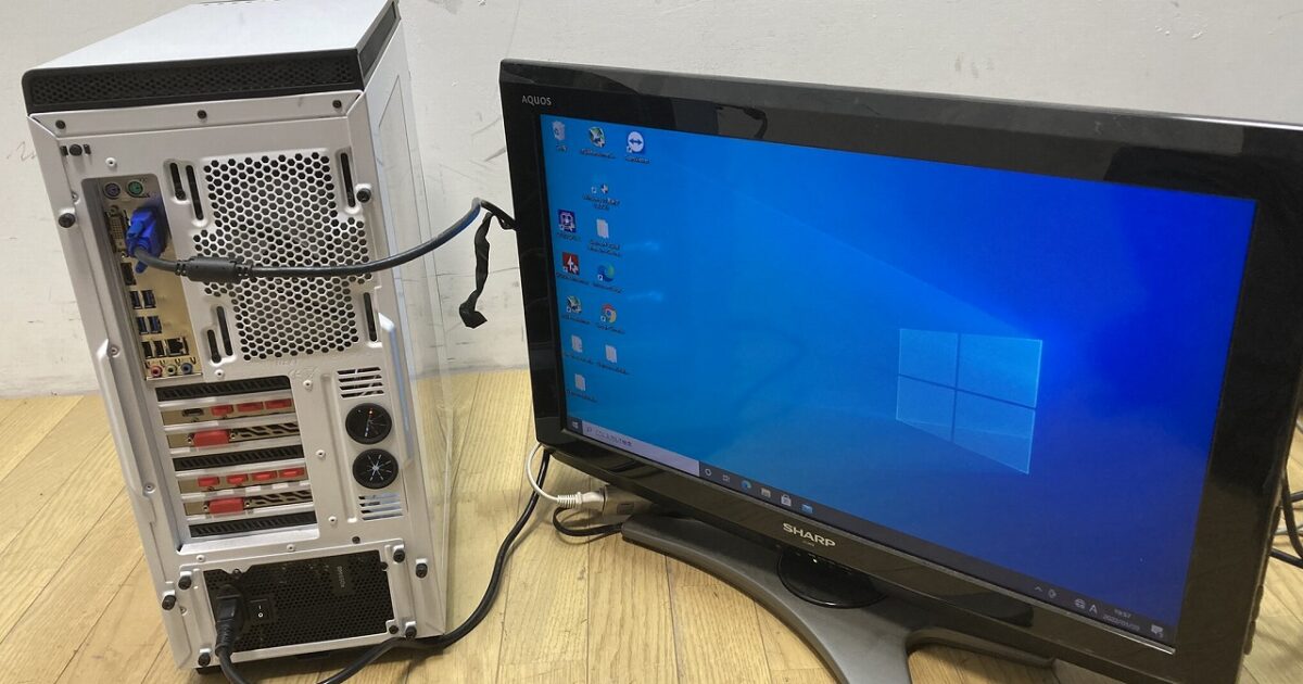 マイニング仕様 デスクトップパソコン Win10 HOME Intel Celeron G1840 2.8GHz RAM8GB ビデオカードRadeon RX 580 8GB×2枚