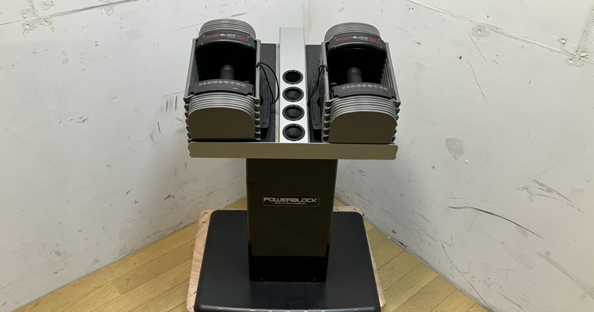 POWER BLOCK パワーブロック 可変ダンベル SPORT 50 SP50 22kg ペア スタンド付き