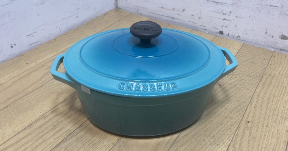 CHASSEUR シャスール オーバルキャセロール 25ｃｍ ブルーシエル CH37325 BC