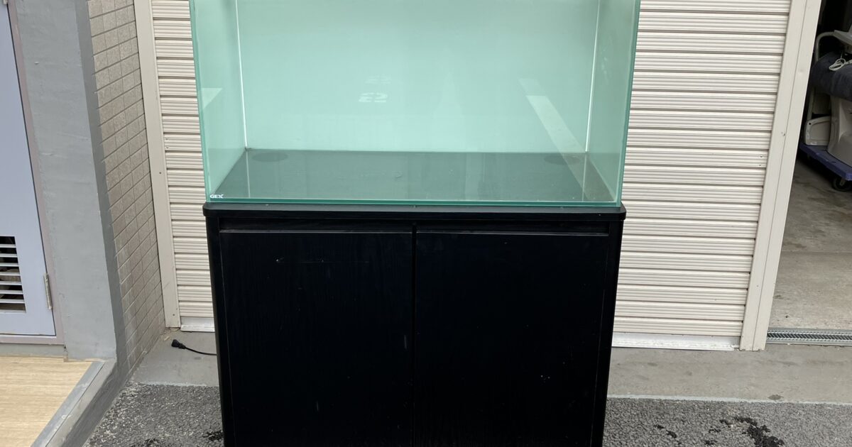 GEX ジェックス フレームレスガラス ガラス水槽 W90×D40×H45cm 水槽台 LED照明付き アクアラック