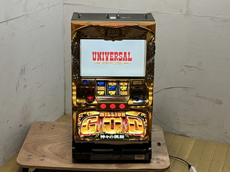 UNIVERSAL ユニバーサル ミリオンゴッド 神々の凱旋 パチスロ実機 スロット 筐体 コイン不要機 無段階ボリューム