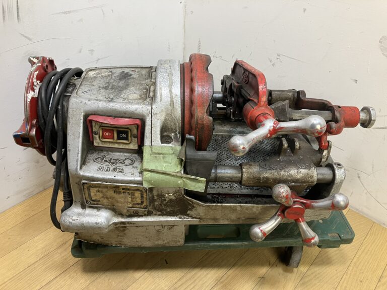 REX レッキス ねじ切り機 パイプマシン N80AIII ダイヘッド3本付 脚付バイス付き