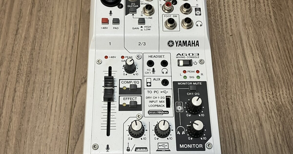 YAMAHA ヤマハ 3ch ミキシングコンソール AG03 ライブ配信ミキサー オーディオインターフェイス