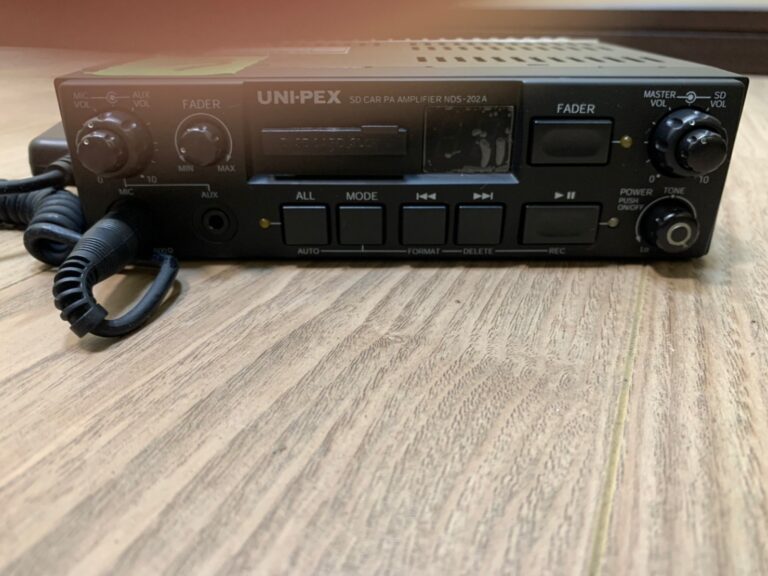 UNI-PEX ユニペックス SDレコーダー付車載アンプ 外部スピーカー用 NDS-202A マイク付属