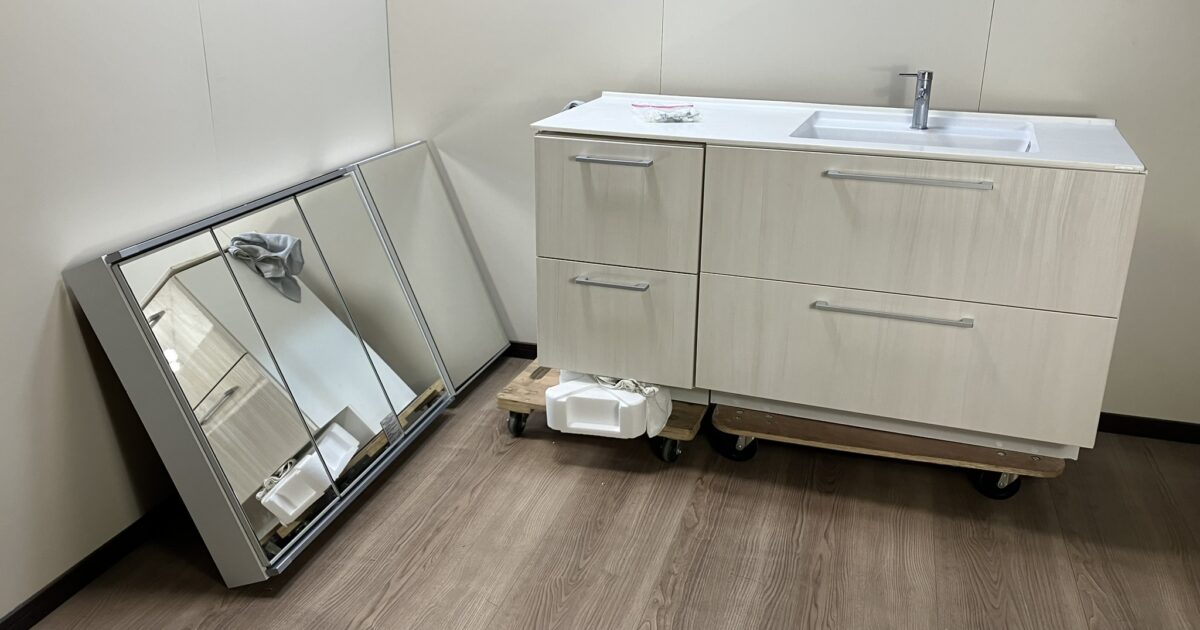 TOTO トートー 洗面化粧台 三面鏡 LBHA095BCGGG1H 人造大理石 W1400×D550mm エスクア
