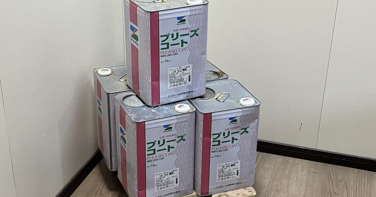 SK KAKEN エスケー化研 水性 つや有塗料 複層仕上塗材 プリーズコート 3分艶 ニトN-77 16kg 5缶セット