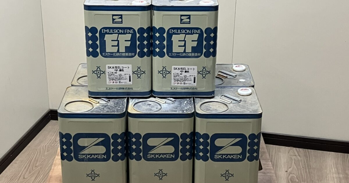 SK KAKEN エスケー化研 水性弾性アクリル樹脂系 壁塗り SK水性ELコート 半艶 ニトN-40 16kg 8缶セット