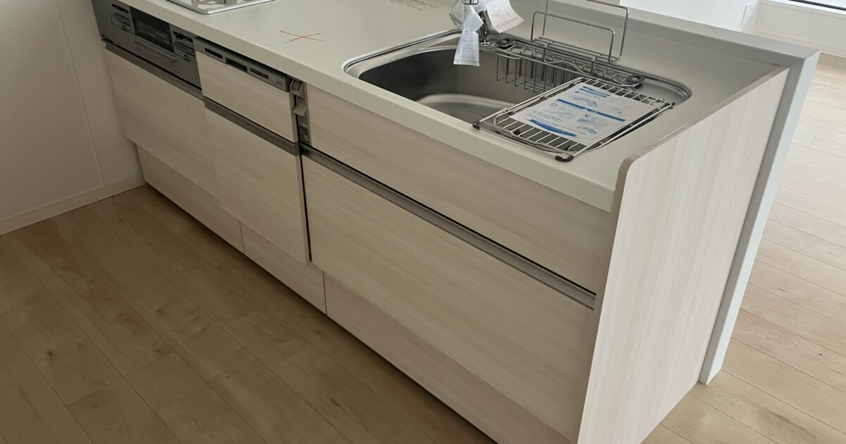 LIXIL リクシル システムキッチン W2100 都市ガスビルトインコンロ レンジフード パナソニック 食器洗い乾燥機