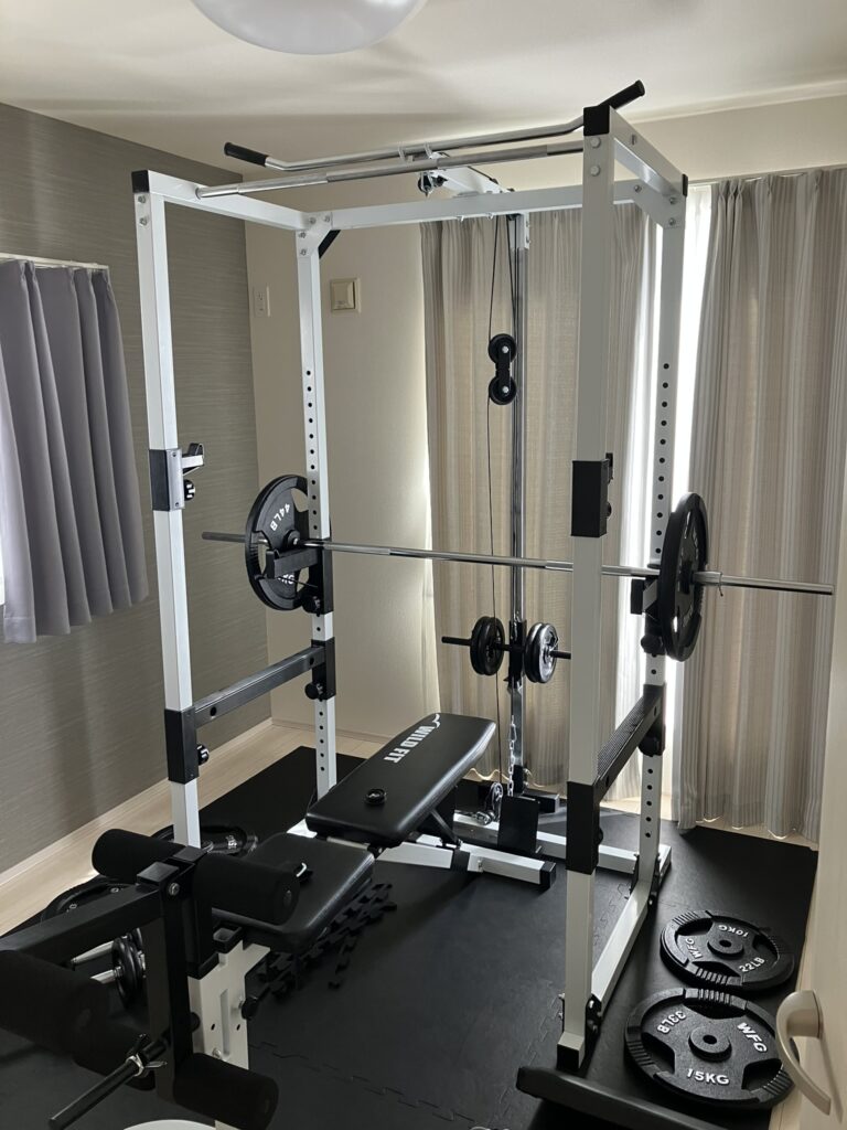 WFG ワイルドフィット パワーラック ラットプルオプション Y049 プレート125Kg インクラインデクラインベンチ付