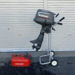 SUZUK スズキ 2サイクル 2気筒 5馬力 船外機 エンジン 動作未確認 ガソリンタンク付き