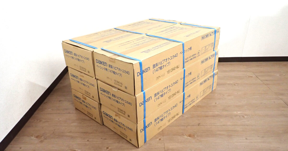 フローリング 6ケースセット DAIKEN YB12640-MJ 大建工業 12.36畳 ハピアオトユカ40 クリアベージュ 147幅 144枚