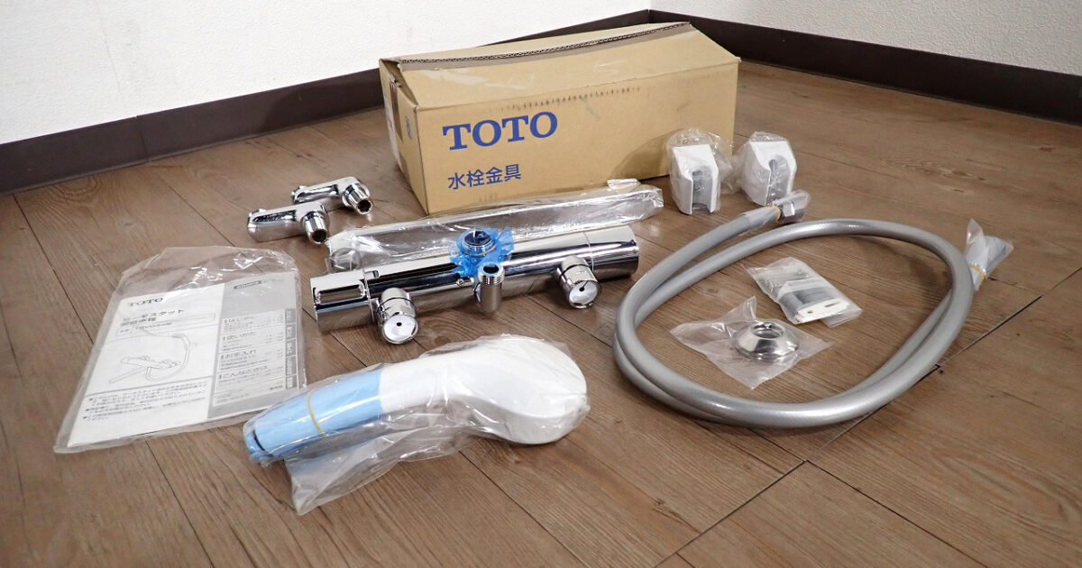 水栓 TOTO TBV03408J 東陶 壁付サーモスタット混合水栓 節水 節湯 コンフォートウェーブ シャワー 300mm 浴室 バスルーム 水栓金具