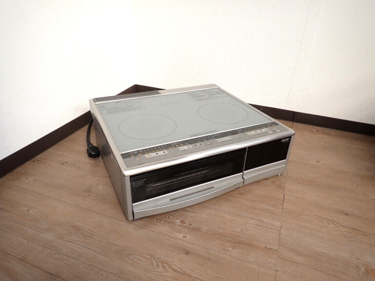 IHクッキングヒーター MITSUBISHI CS-G221CS 三菱電機 据置き 2口 幅60cm シルバー 無水両面焼き IHコンロ キッチン 台所 家庭用