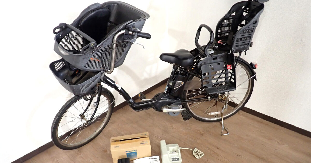 電動アシスト自転車 Panasonic BE-ENM633B パナソニック ギュット ピュアブラック 22-26型 3段 LED リチウム8AH 充電器付き