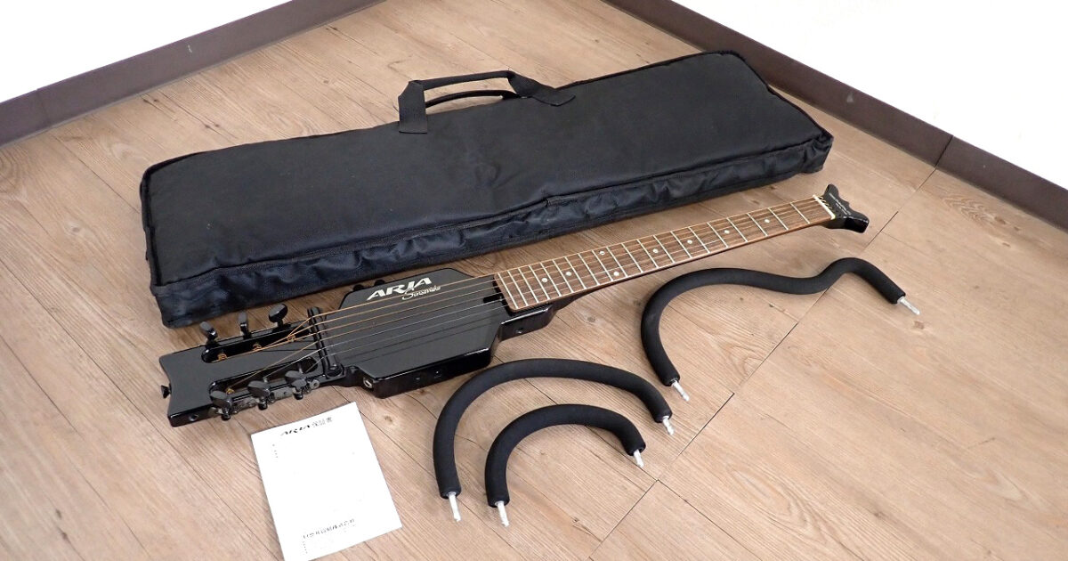 トラベルギター ARIA Sinsonido AS-101S アリア シンソニード 専用ソフトケース付き 練習用ギター アリア・シンソニード エレキギター