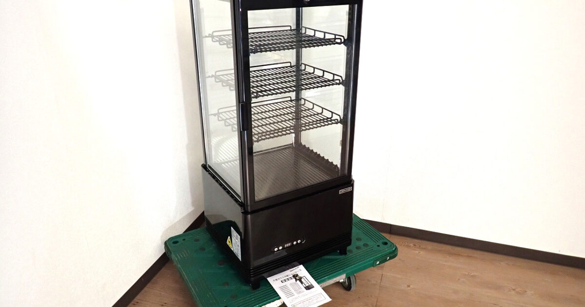 冷蔵ショーケース REMACOM R4G-84SLB レマコム 4面ガラス 210W 100V LED照明 鍵付き 業務用 冷蔵庫 タテ型 卓上型 ブラック