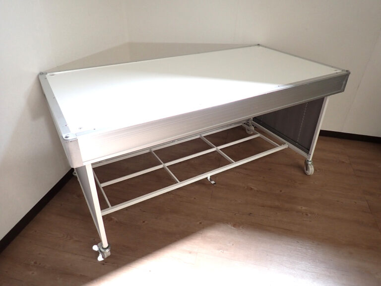 平台 W1505×D755×H710mm 机 作業台 移動台 折り畳み式 キャスター付き ワークテーブル 業務用 ホワイト