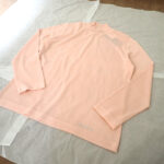 ニットトップス LEONARD 0327401T レオナール サイズ40 M～Lサイズ セーター カットソー 長袖 Ｔシャツ サーモンピンク オレンジ レディース 春物