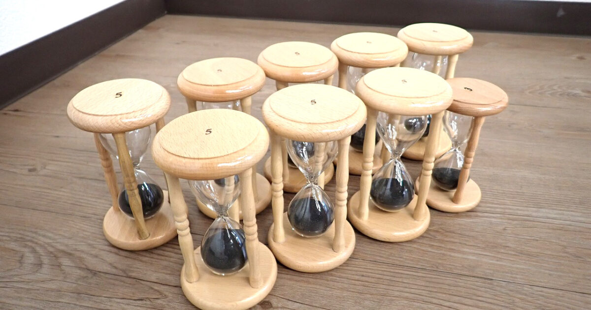 砂時計 9個セット 5分 8個 3分 1個 インテリア ウッド サンドグラス インテリア小物 カップ麺 カップうどん カップ焼きそば