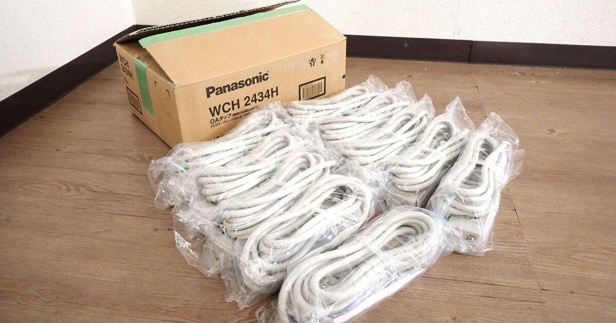 OAタップ Panasonic WCH2434H パナソニック 10台セット マルチタップ 電源タップ 4コ口 グレー 3mコード付 マグネット付