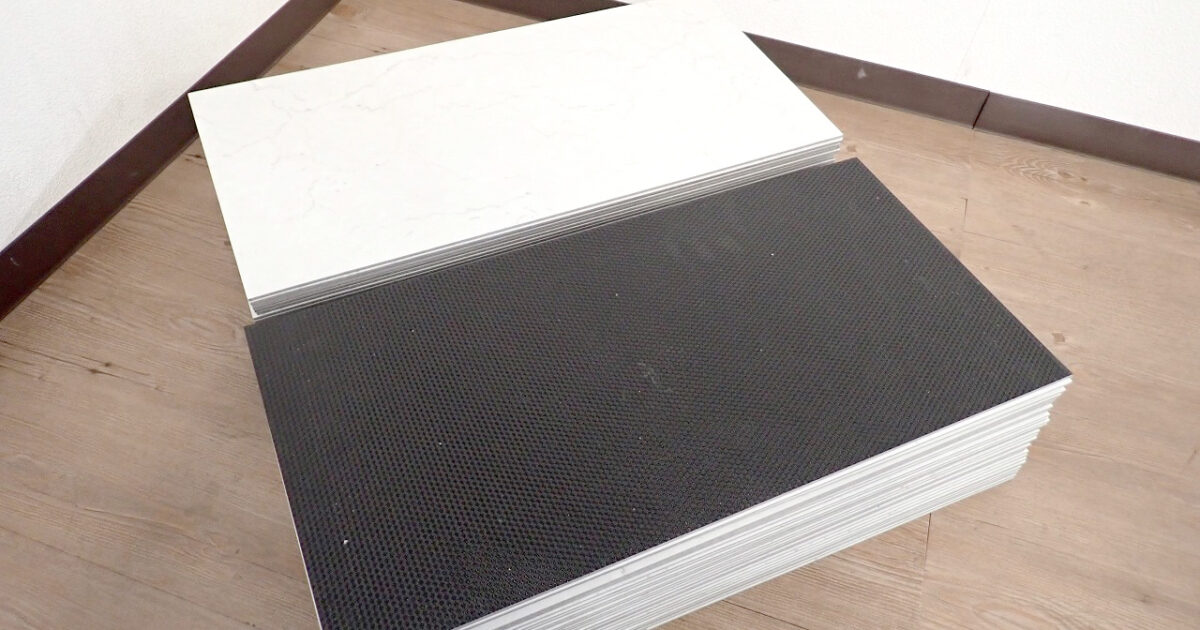 フロアタイル furniture marble white ファーニチャー 72枚 8畳 マーブル ホワイト 長辺610mm 短辺305mm 大理石 白