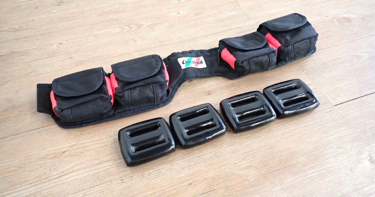 ウエイトベルト Cressi-sub クレッシーサブ 約4kg 1kg×4個セット ダイビング シュノーケリング スキューバダイビング