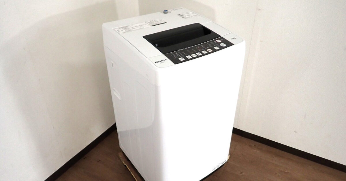 全自動洗濯機 Hisense HW-T55C ハイセンス 5.5kg 1人暮らし ふたり暮らし 幅540mm×奥行540mm×高さ940mm スリム幅