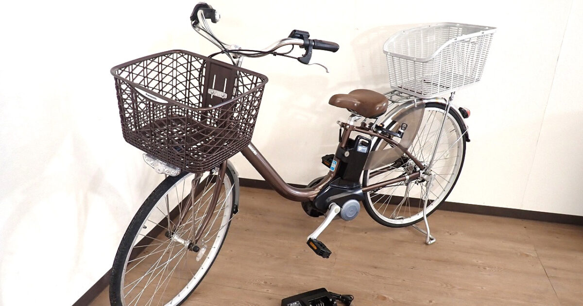電動アシスト付き 自転車 Panasonic BE-ELL63T NKY578B02 パナソニック 26インチ バッテリー充電器 100V 12Ah 長押し5 3段変速 チョコブラウン 茶色