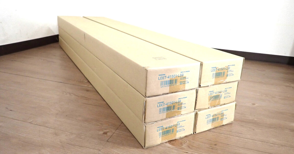 照明器具 TOSHIBA LEET-41501-LS9 東芝 6台セット LEDベースライト 本体のみ 100V～242V TENQOO 直付40形 反射笠