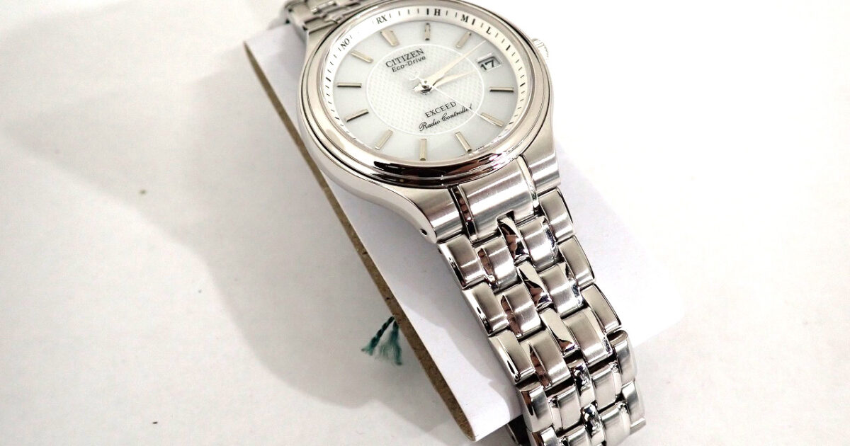 腕時計 CITIZEN H110-T0135 シチズン Eco-Drive EXCEED エコドライブ エクシード 電波時計 防水 シルバー 銀 ラウンド ウォッチ