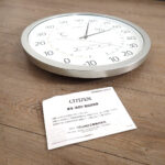 掛時計 CITIZEN 9CZ202 シチズン 湿度・温度表示計 単3電池式 室内環境注意報 食中毒 熱中症 インフルエンザ ダニ・カビ アナログ シルバー 銀