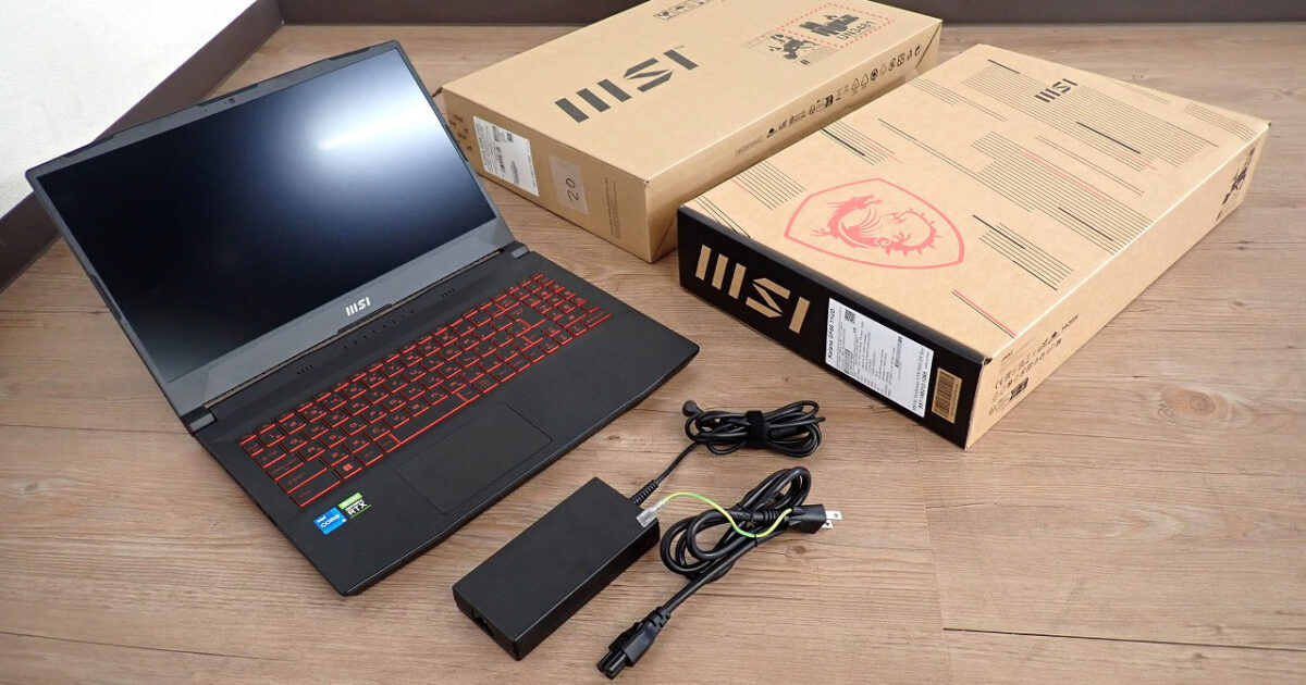 ゲーミングノートパソコン MSI Katana-GF66-11UD-1265JP エムエスアイ Win11 i5-11400H 2.70GHz 16GB 512GB 15.6型 RTX 3050 Ti PC