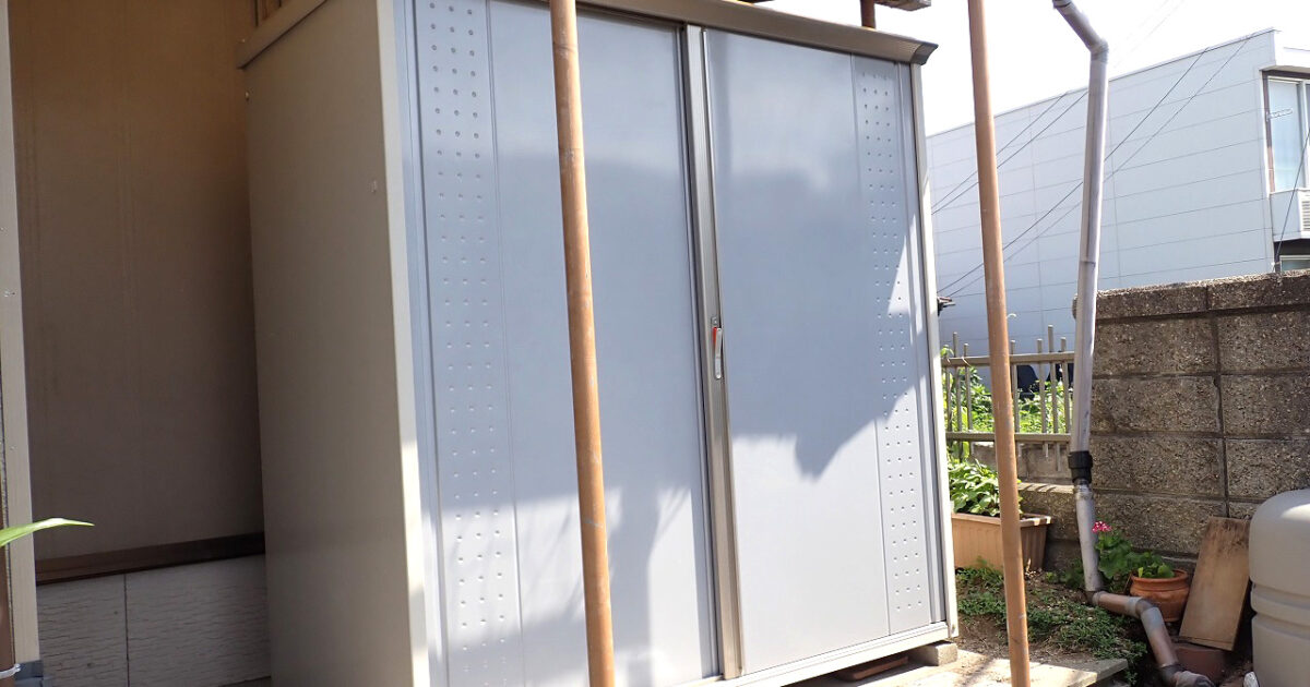 物置 TAKUBO GP-199A タクボ グランプレステージ 間口1879×奥行900×高さ1900mm ホワイト 鍵付き 小型 倉庫 収納 屋外