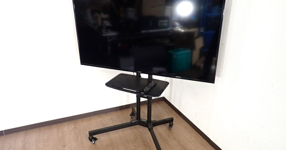 液晶テレビ IRIS OHYAMA 55UB10P アイリスオーヤマ TV台付き スタンド 4K対応 55インチ LEDバックライト 裏番組録画 HDD録画 省エネ